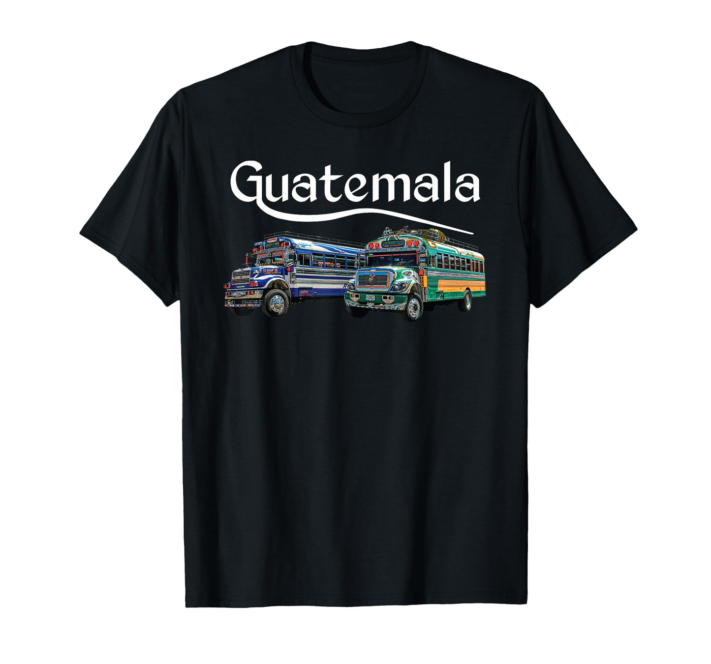 Chicken Bus Guatemala Chapin Quetzal Antigua Tikal Maya 502 T-Shirt