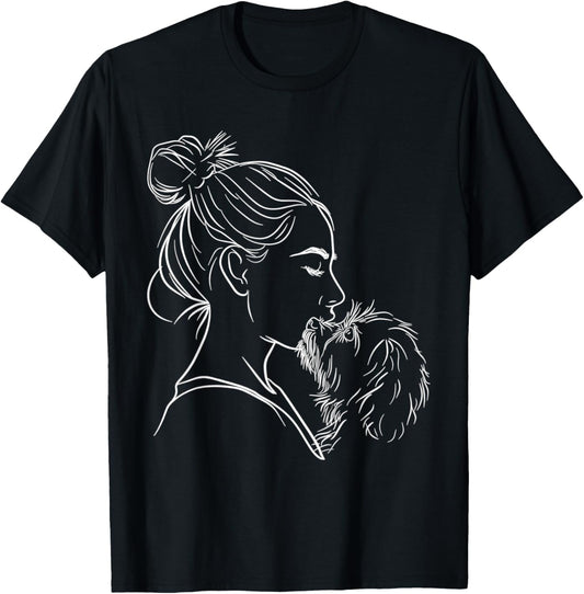 Shih Tzu Mom Dog Art Shih Tzu Lover Mother's Day T-Shirt