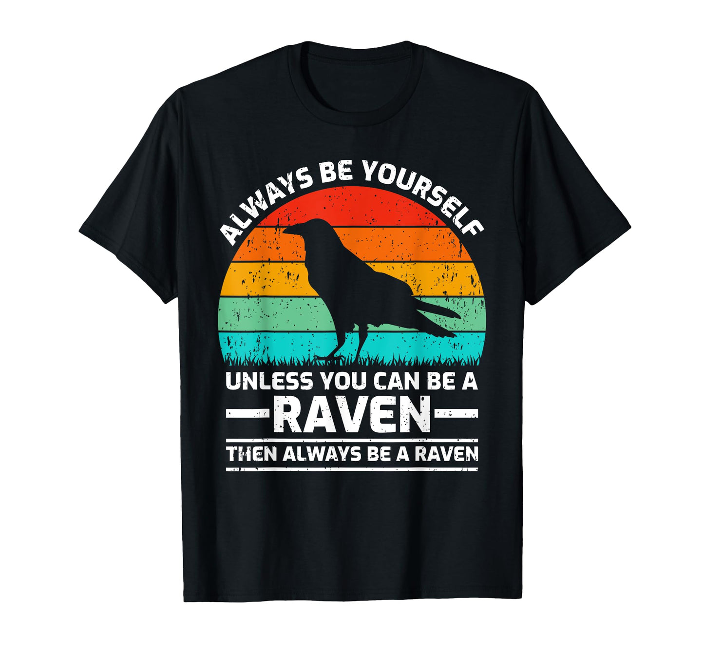 Vintage Raven Bird Lover Retro Cute Raven T-Shirt