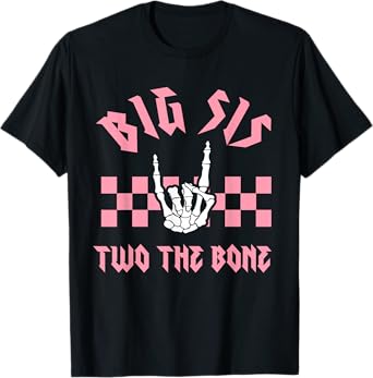 Big Sis Bad Two the Bone Birthday 2 Years Old Birthday T-Shirt