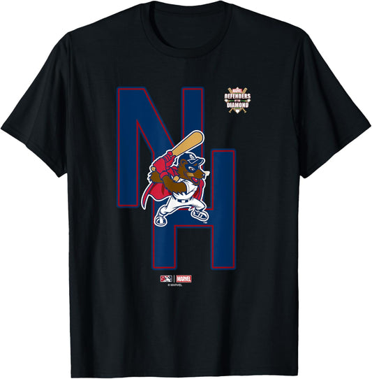 Marvel x MiLB New Hampshire Fisher Cats NH Logo T-Shirt