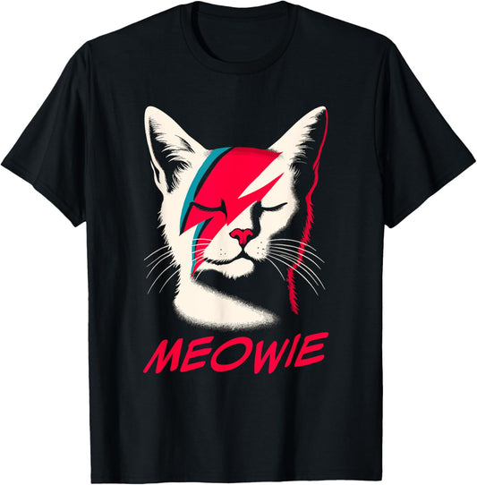 Meowie Cat Rock Music Concert Band Men Kids Women Funny Cat T-Shirt
