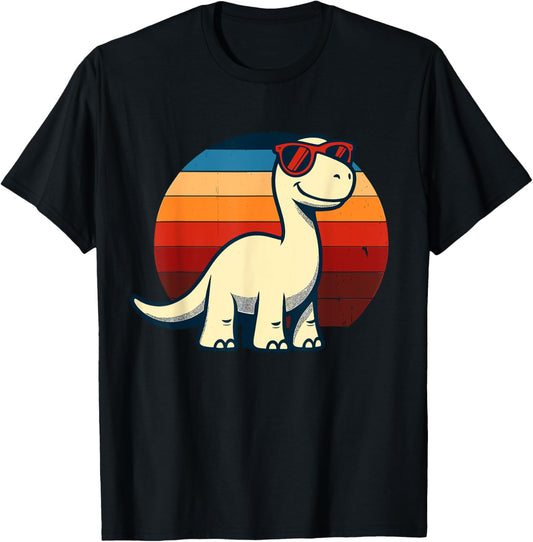 Cute Brachiosaurus Dinosaur – Retro Vintage Dino T-Shirt