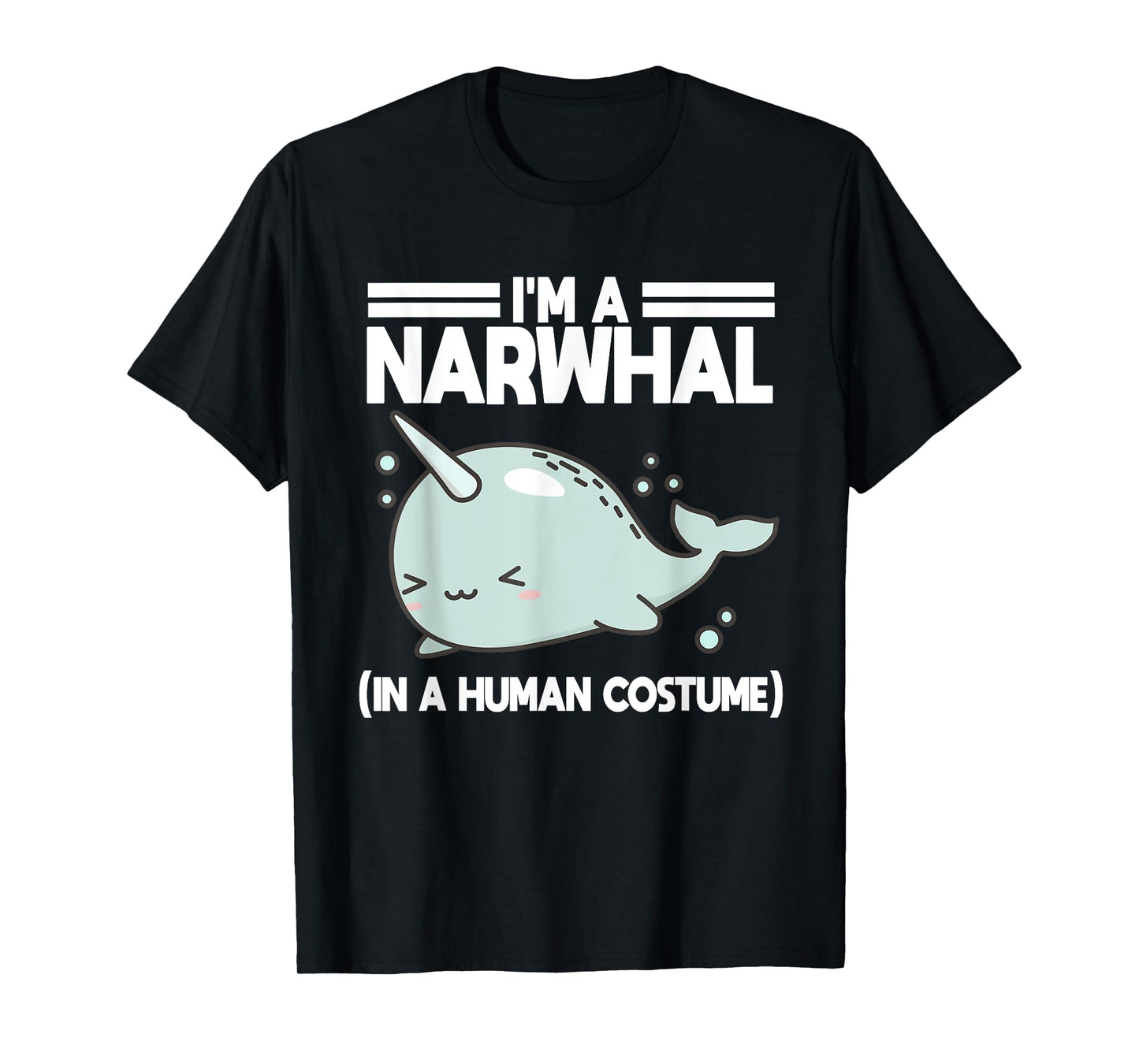 Narwhal Halloween Costume Narwhale Whale Sea Lover Ocean T-Shirt