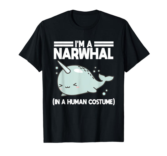 Narwhal Halloween Costume Narwhale Whale Sea Lover Ocean T-Shirt