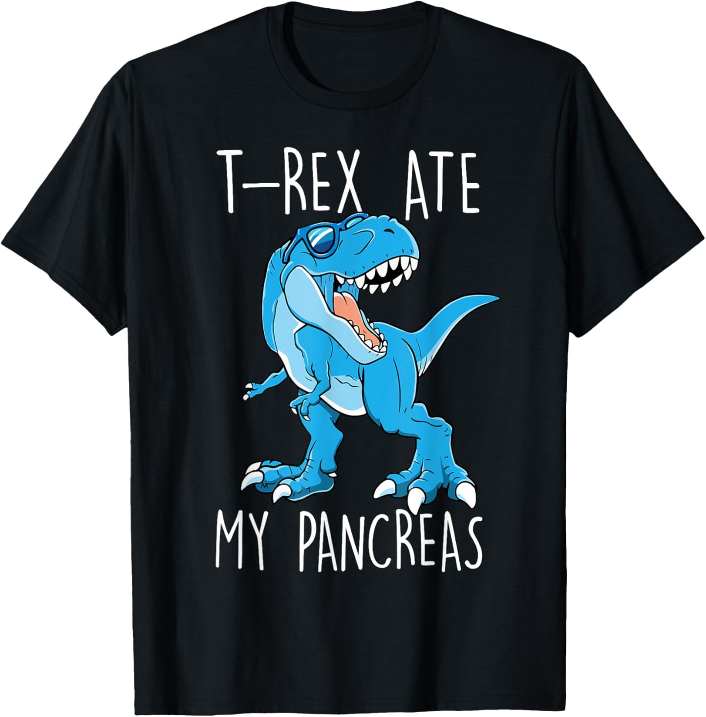 T-Rex Ate My Pancreas Funny Diabetes Awareness Boys Dinosaur T-Shirt