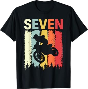 Motocross 7th Birthday Party MX Dirt Bike Birthday T-Shirt