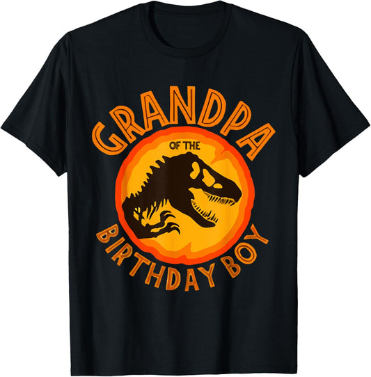 Grandpa the Birthday T Rex Saurus Dinosaur Family Matching T-Shirt