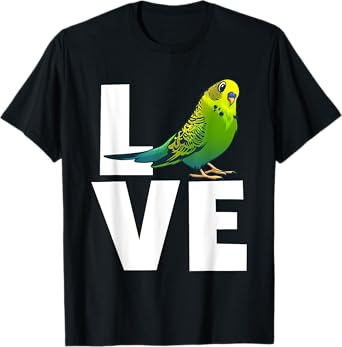 Cute Budgerigar Design For Men Women Budgie Parakeet Animal T-Shirt