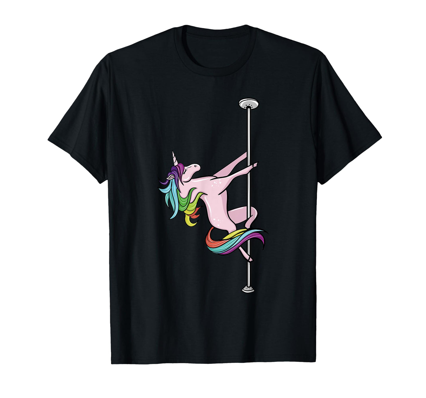 Funny Pole Dancing Unicorn Lover Gift Pole Dancer Fitness T-Shirt