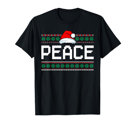 Peace I Come In Peace Couples Ugly Christmas Xmas Sweaters T-Shirt