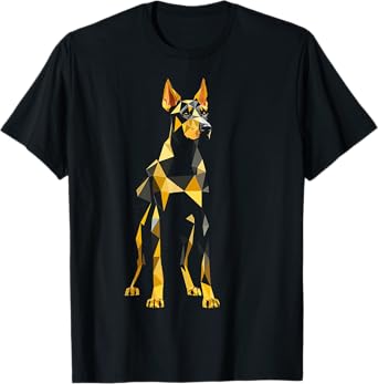 Doberman Motif Pet Artwork Dog Doberman T-Shirt