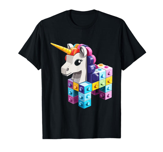 Master Builder Bricks Blocks Play Toys Unicorn T-Shirt