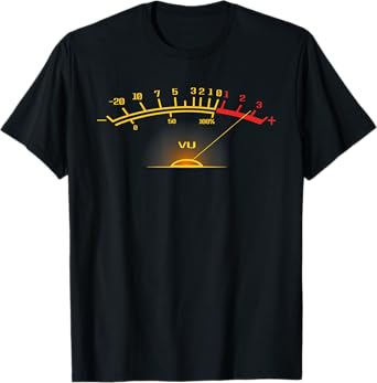 Retro VU Meter Hi-Fi Funny Stereo Sound Audio Engineer T-Shirt