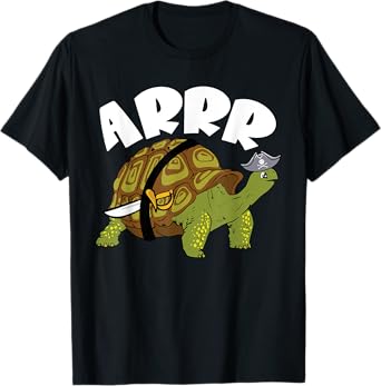 Arrr Pirate Tortoise Turtle Reptile Kids T-Shirt