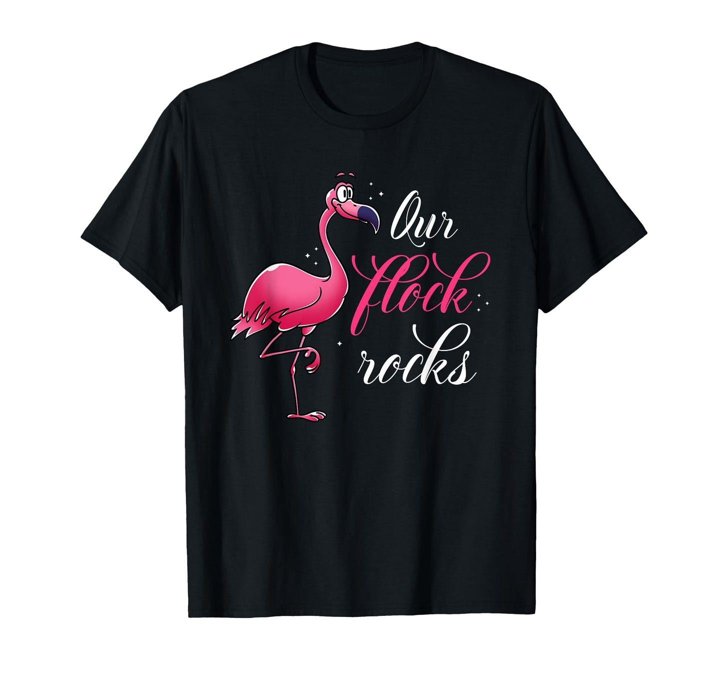 Our Flock Rocks Flamingo T-Shirt