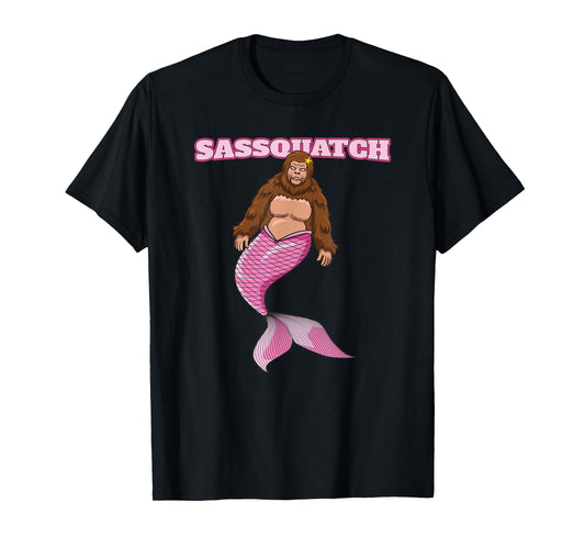 Sassquatch - Funny Bigfoot Mermaid T-Shirt