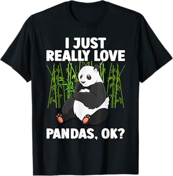 Panda Art For Men Women Animal Giant Panda Bear Panda Lover T-Shirt