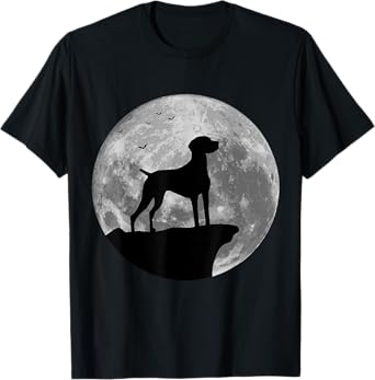 Hungarian Vizsla Silhouette In The Moon Halloween Costume T-Shirt