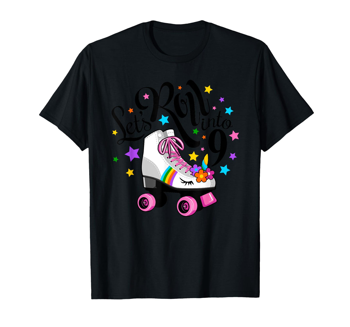 Lets roll into 9 Birthday. Unicorn, Roller skate T-Shirt