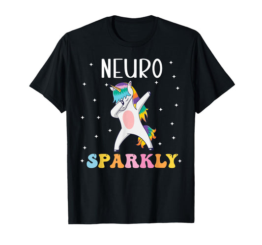 Neuro Sparkly NeuroDiversity Unicorn ADHD Awareness Kids T-Shirt