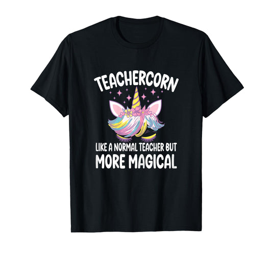Teachercorn Funny Unicorn Teacher T-Shirt for Women