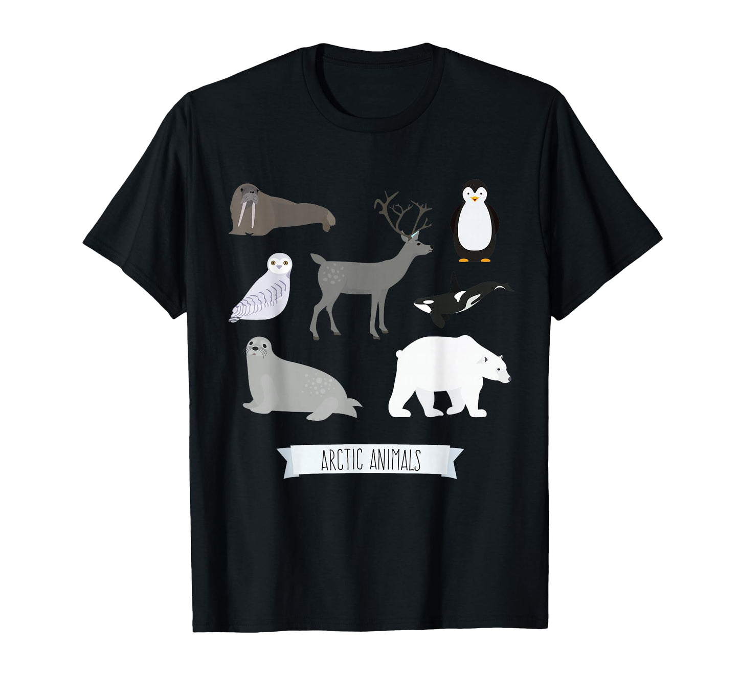 Arctic Animals Gift Walrus Penguin Polar Bear Arctic Kids T-Shirt