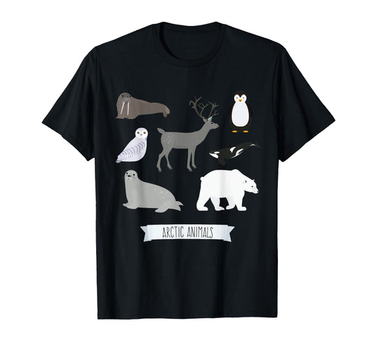 Arctic Animals Gift Walrus Penguin Polar Bear Arctic Kids T-Shirt