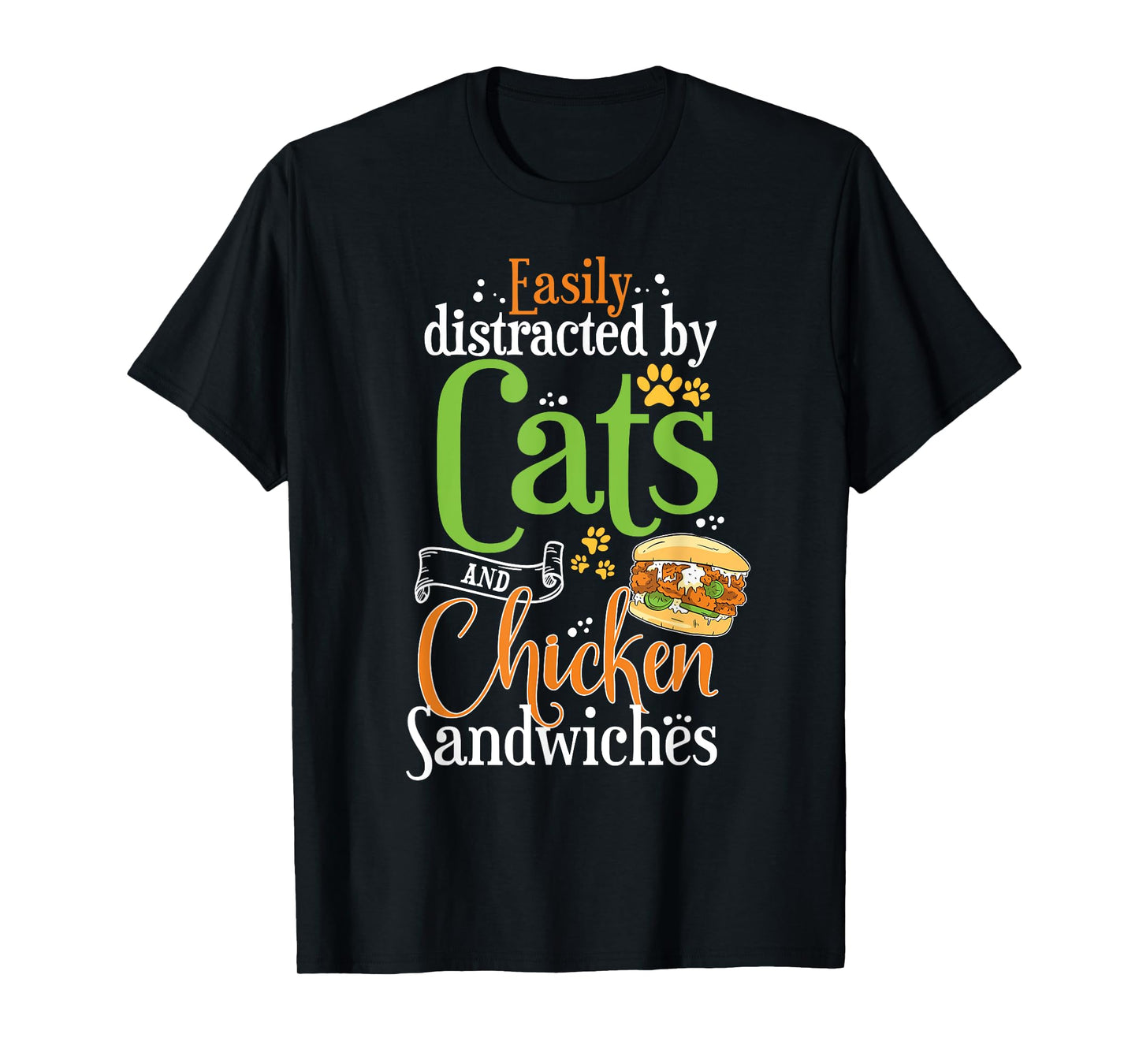 Funny Chicken Sandwich Shirt Cats and Chicken Burger T-Shirt