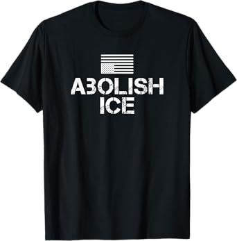 Abolish ICE America in Distress Inverted American Flag T-Shirt