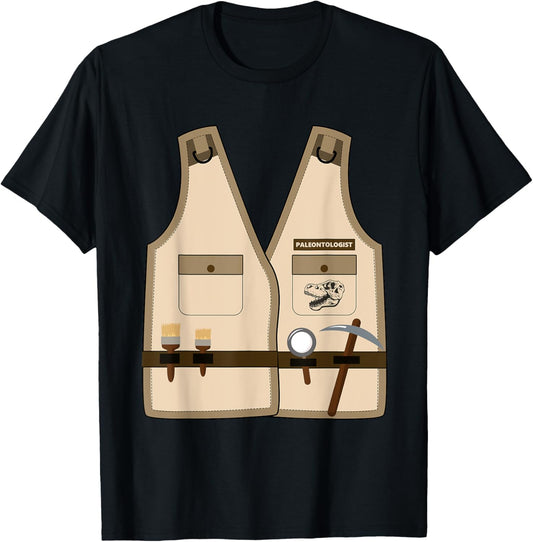 Adult Kids Halloween Paleontologist Dinosaur Hunter Costume T-Shirt