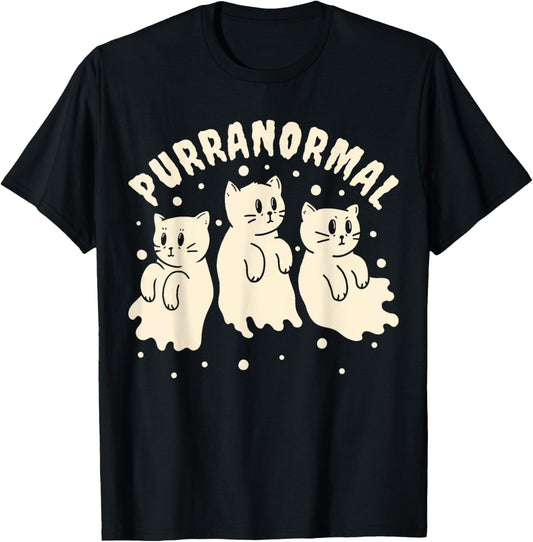 Ghost Hunting Cat Paranormal Investigator Ghost Researcher T-Shirt