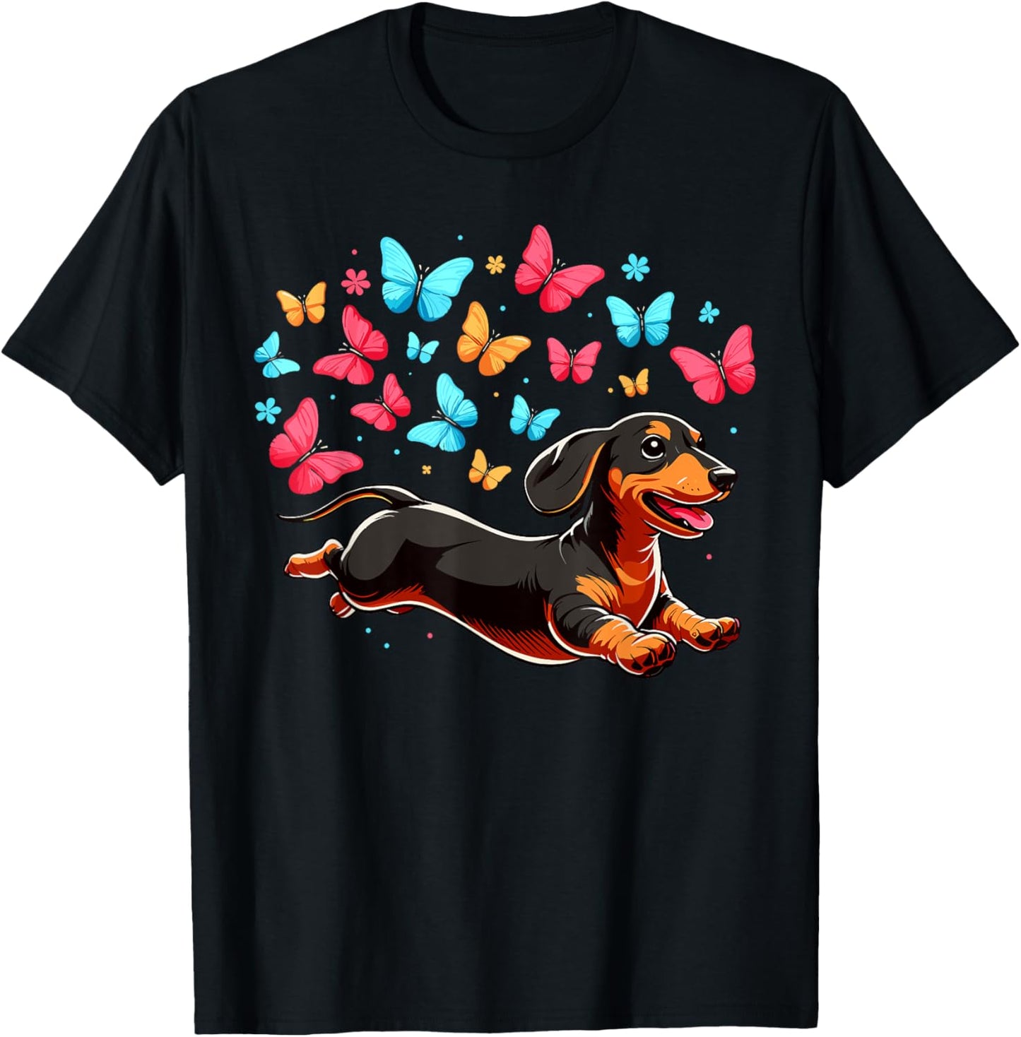 Dachshund With Butterflies T-Shirt