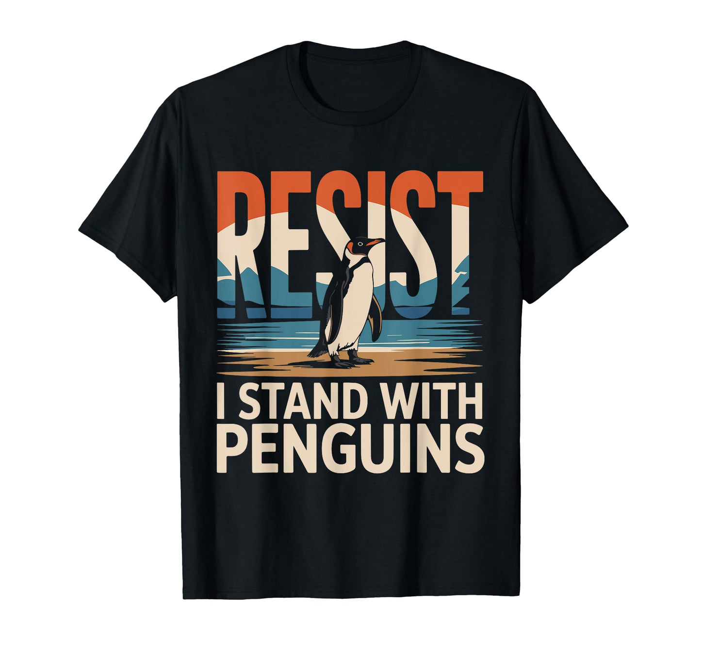 Cool Penguin Resist Funny Penguins Resist T-Shirt