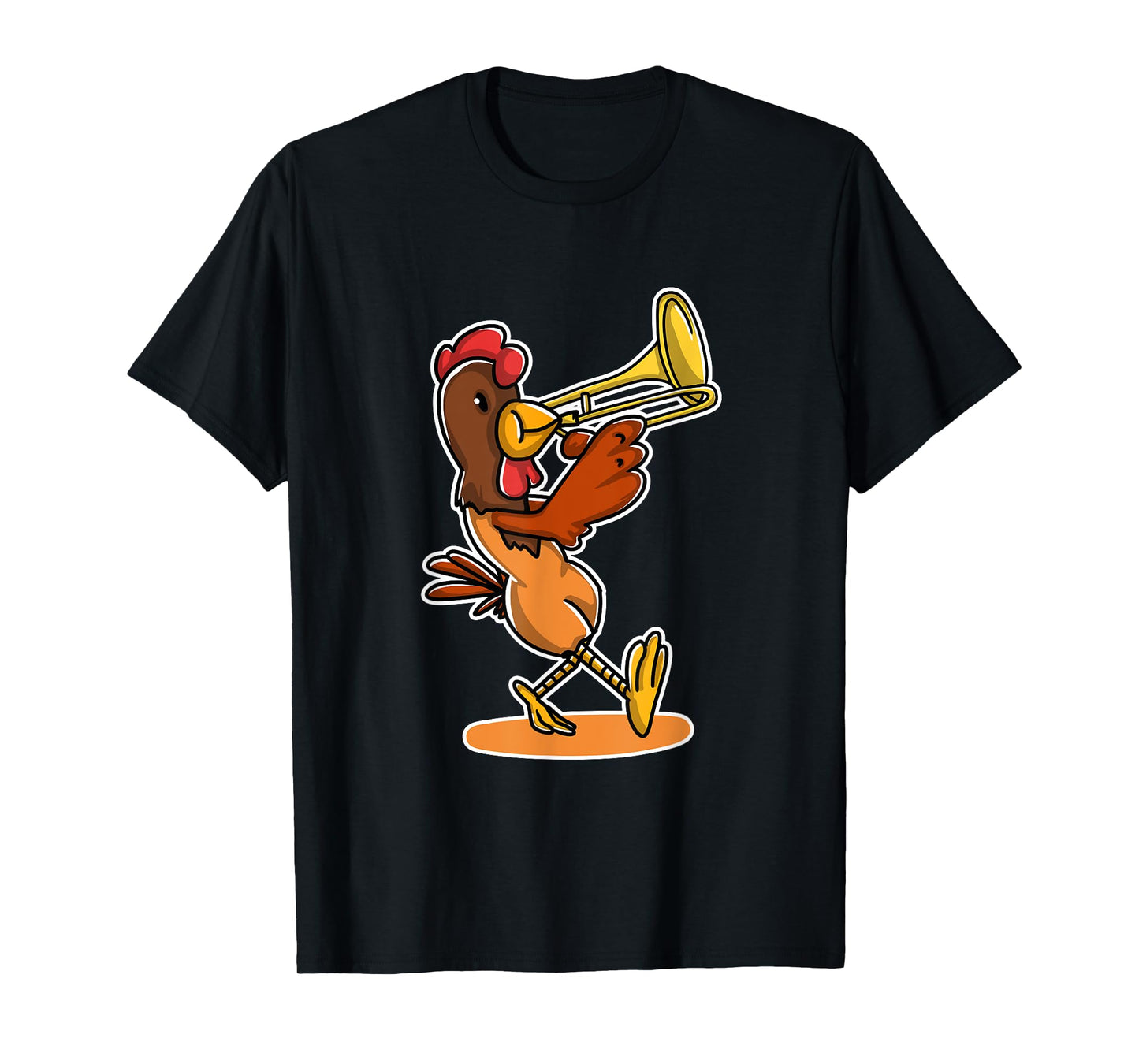 Funny Chicken Playing Trumpet Lover Gift Trumpeter Gifts T-Shirt