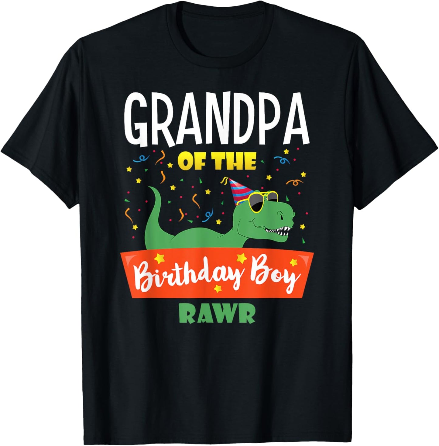 Grandpa of the Birthday Boy Dinosaur Grandson Grandfather T-Shirt