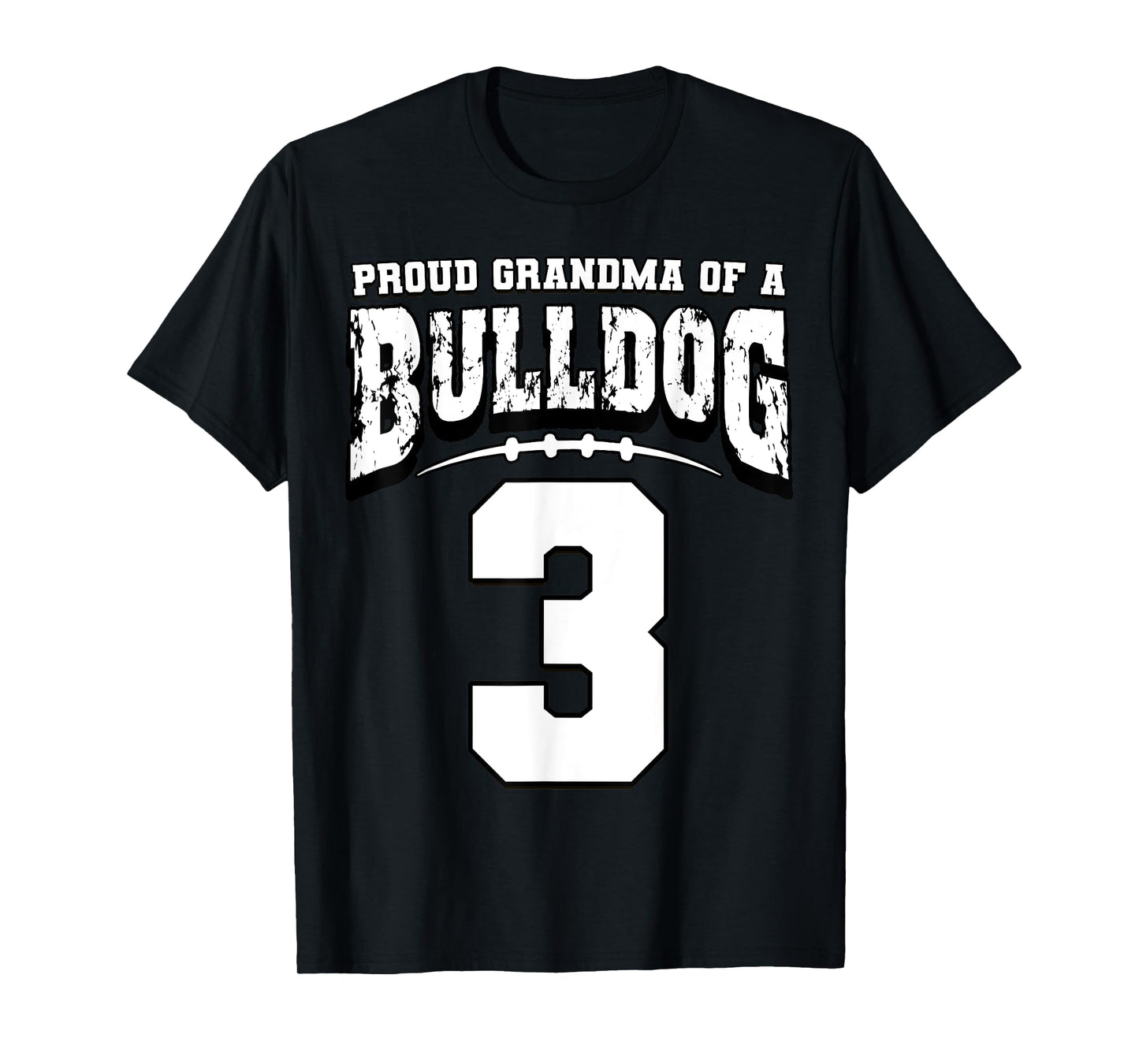 Proud Bulldog Football Grandma Of Player 3 T-Shirt
