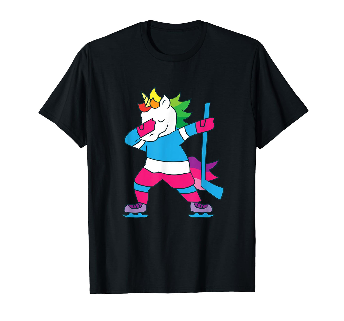 Dabbing Hockey Unicorn Ice Hockey Girls Unicorn T-Shirt
