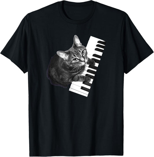 Piano Cat Tee Shirt T-Shirt