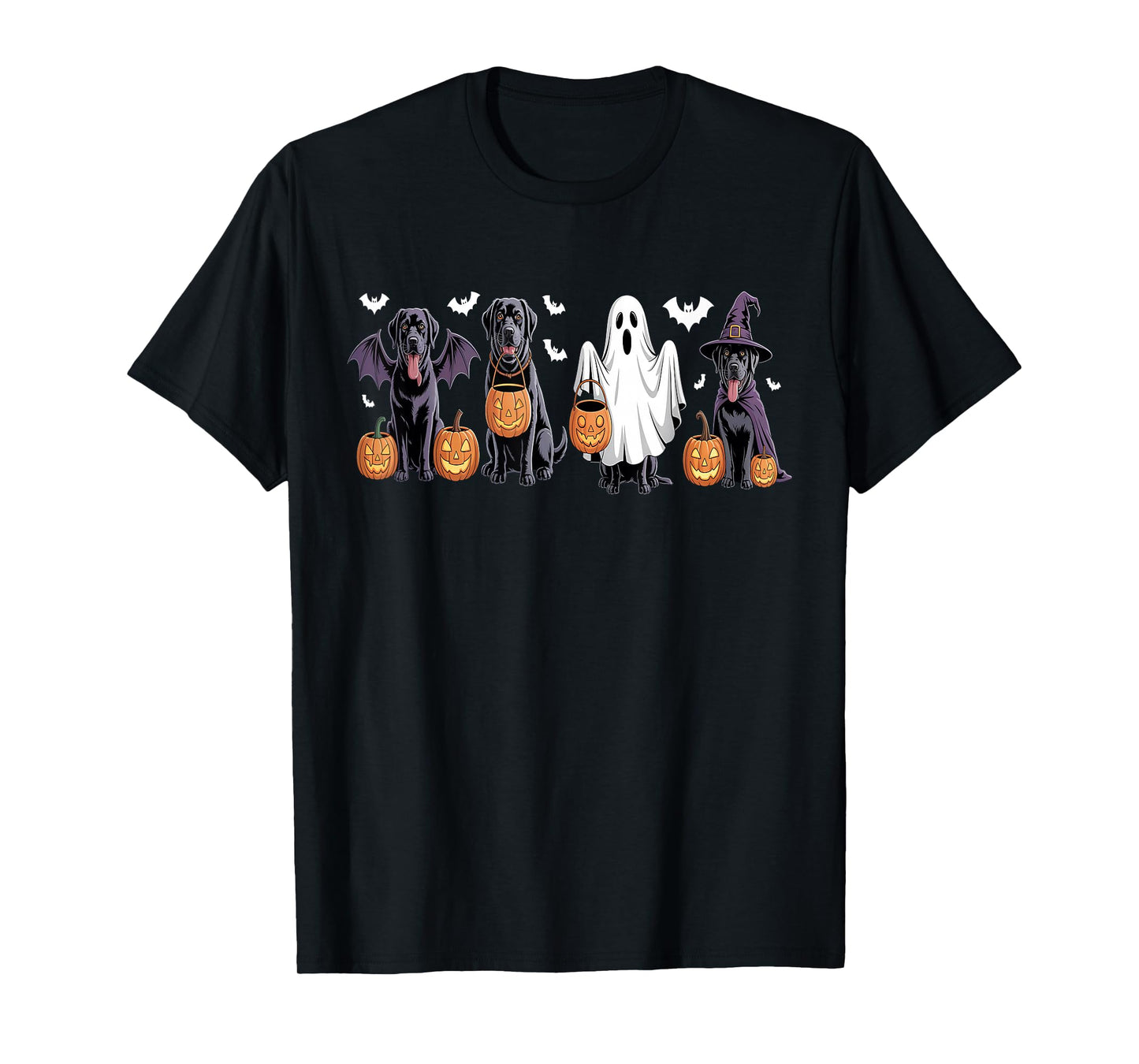Cute Black Labrador Dog Halloween Pumpkin Labrador Halloween T-Shirt
