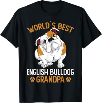 World´s Best English Bulldog Grandpa Dog Owner Funny Men T-Shirt