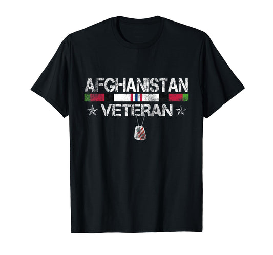 Afghanistan Veteran T-Shirt Vintage Patriotic Veterans Day T-Shirt