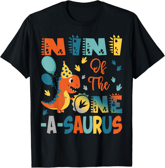 Nini Of The One-A-Saurus 2Nd Birthday Dinosaur Party T-Shirt