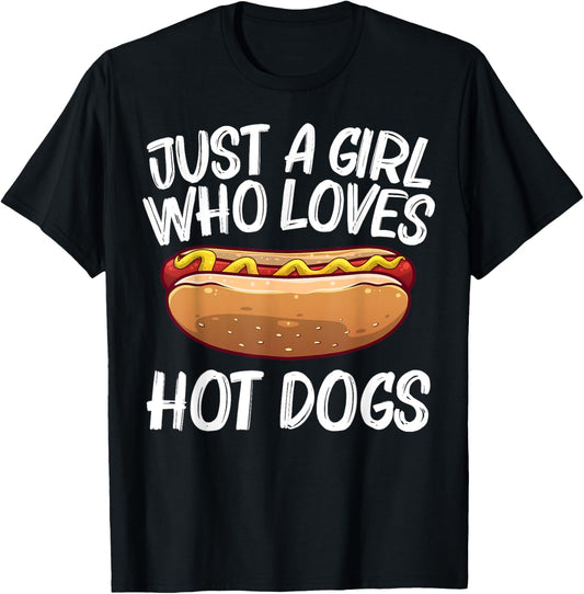 Funny Hot Dog Art For Girls Women Hotdog Stand Lover Hot Dog T-Shirt