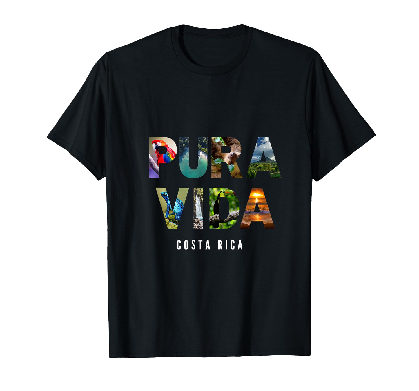 Pura Vida Costa Rica Tropical Vacation Souvenir T-Shirt
