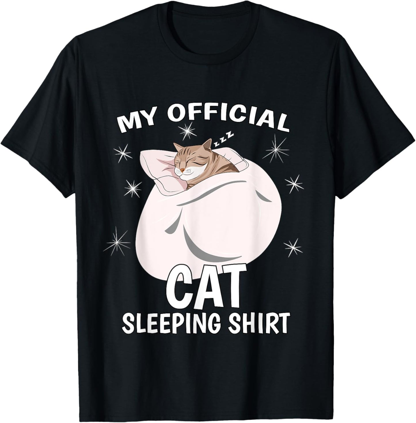My Official Sleeping Shirt PJ Pajama Top Kitten Cat T-Shirt