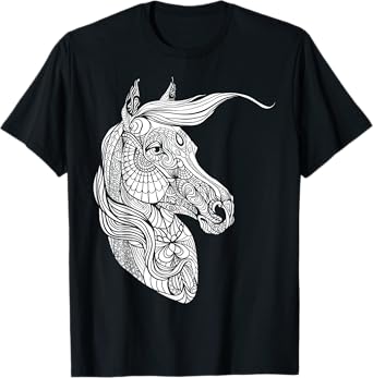 Cute horse to paint and colour for children T-Shirt