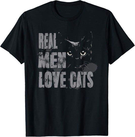 Real Men Love Cats T Shirt Awesome Cats Lover Tee