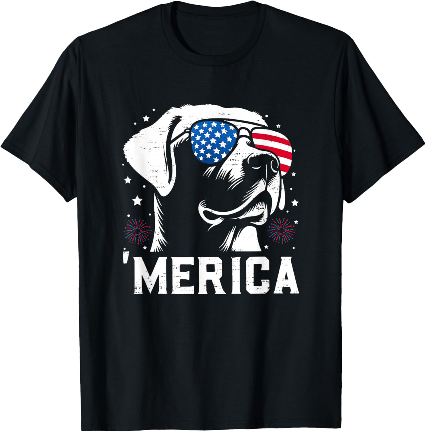 Patriotic Labrador Retriever Dog Merica US Flag 4Th Of July T-Shirt