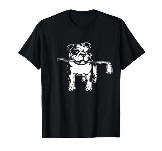 English Bulldog with Golf Clubs Dog Owner Dogs T-Shirt